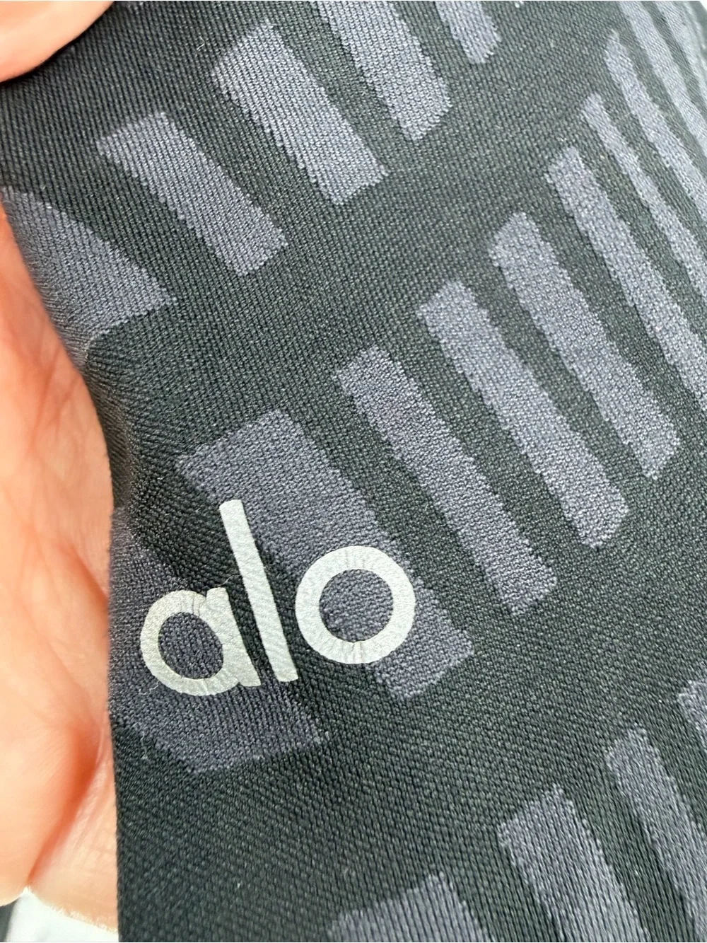 Alo Black Gray Full Length Leggings Size Small